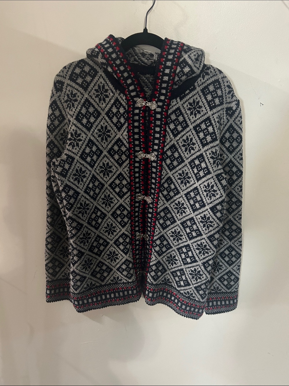 LL Bean Skjaeveland Cardigan Wool Sweater Made In Norway